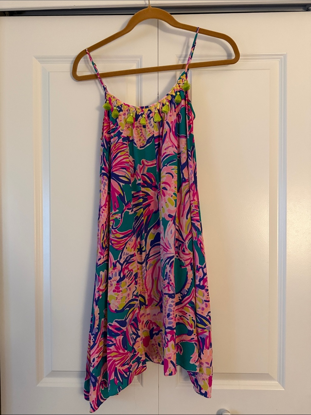 Lilly Pulitzer Multicolor Floral Mini Dress — Pink, Teal, Yellow